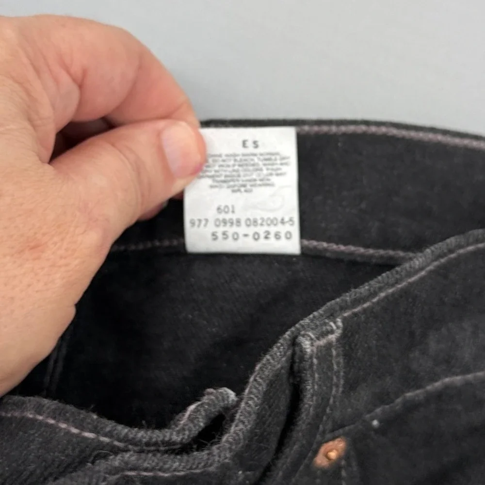 Levis 550 Relaxed Fit‎ Black Denim Jeans Mens 38x34 Vintage 1998 550-0260